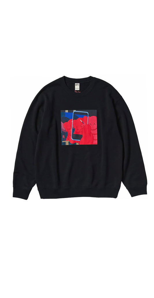 KAWS BLK/RED CREWNECK SZ. (New)