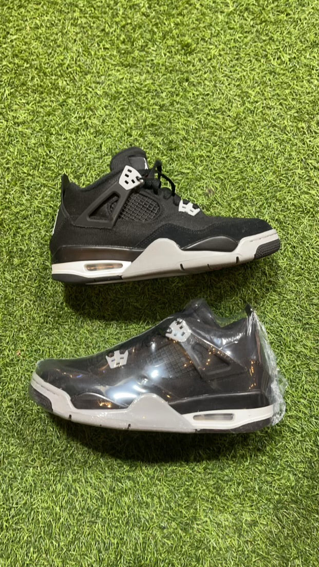 RETRO 4 BLACK CANVAS SZ. 7Y (PO)