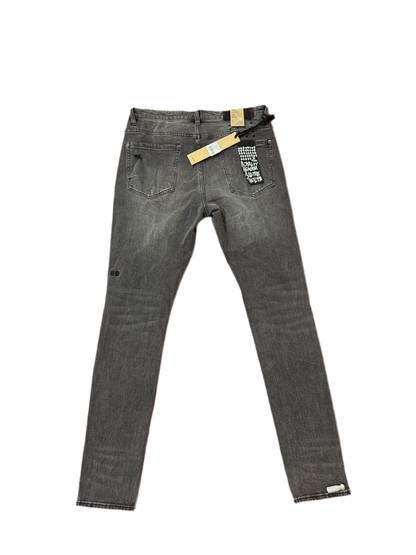 K SUBI JEANS VAN WINKLE SKRIBED BLK SZ.  (New)