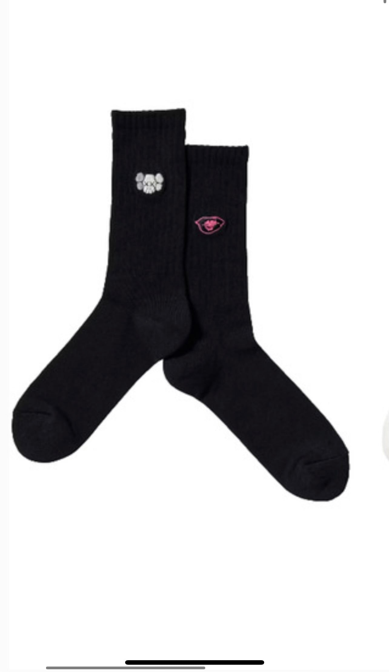 KAWS SOCKS BLK/PNK (New)