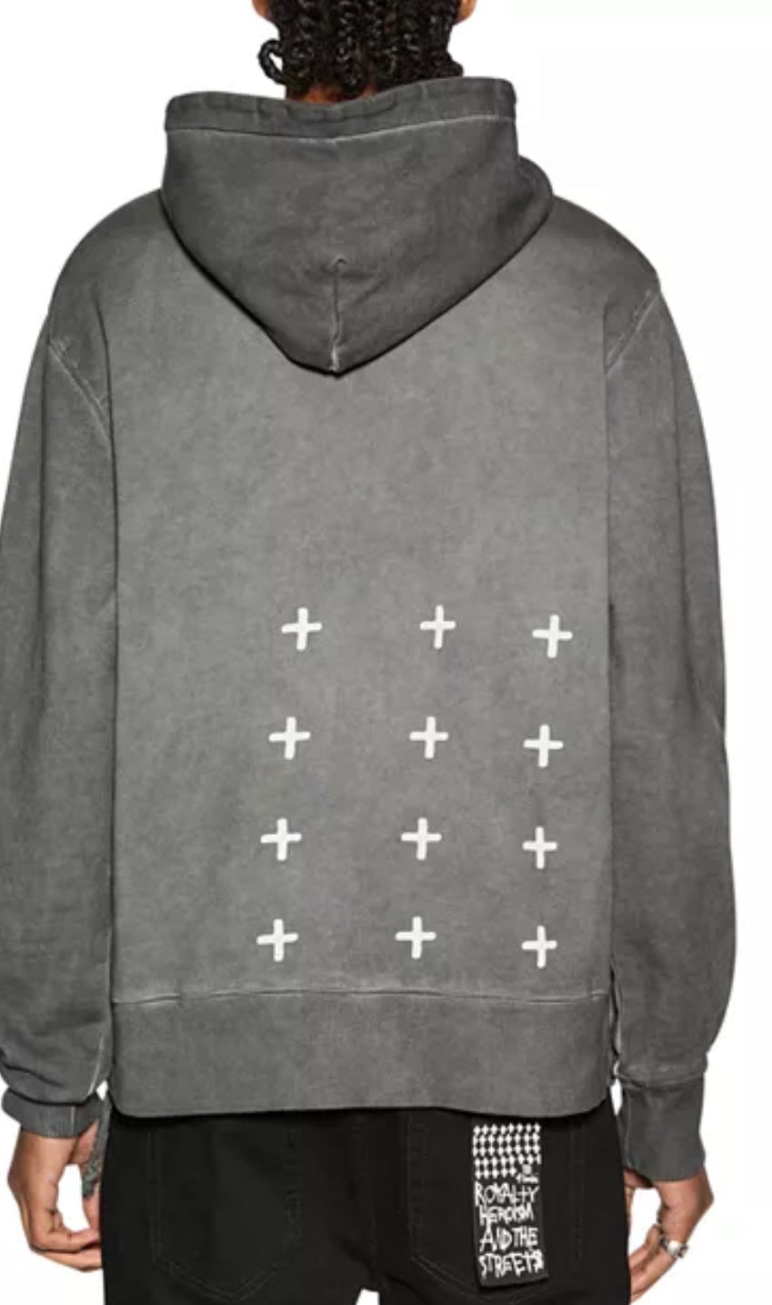 K SUBI HOODIE 1999 FADE KASH CHARCOAL SZ. (New)