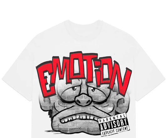 MIX EMOTIONS WHITE MONSTER CROP T SZ. (New)