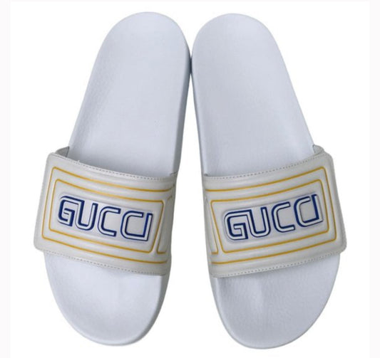 GUCCI SLIDES WHT SZ. 10 (New)