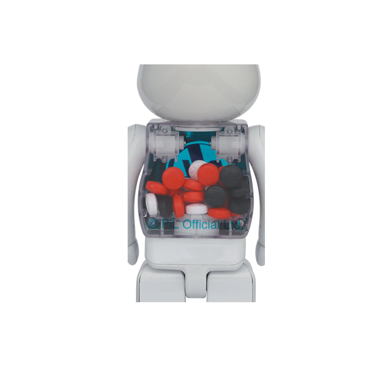 1000% WHITE PILL BEARBRICK (New) (Minor Scratches)