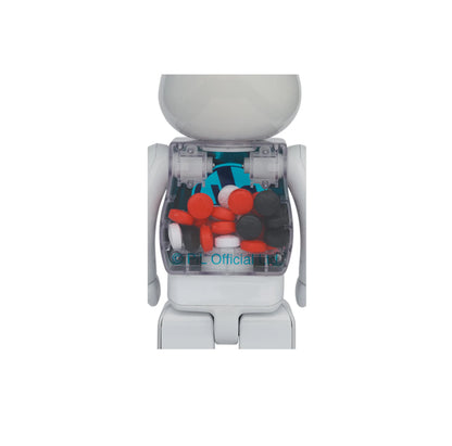 1000% WHITE PILL BEARBRICK (New) (Minor Scratches)