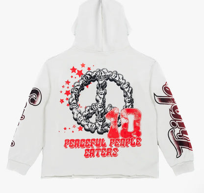 TRIPLE SEVENS CREAM/RED HOODIE SZ. S (NEW)