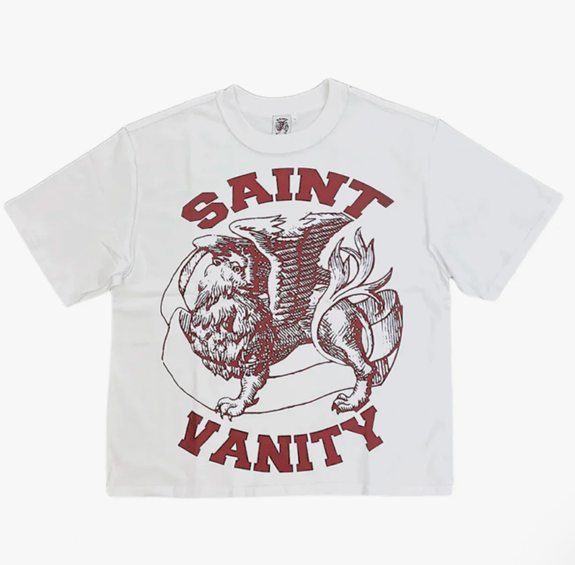 SAINT VANITY T WHITE/MAROON SZ. XL (NEW)