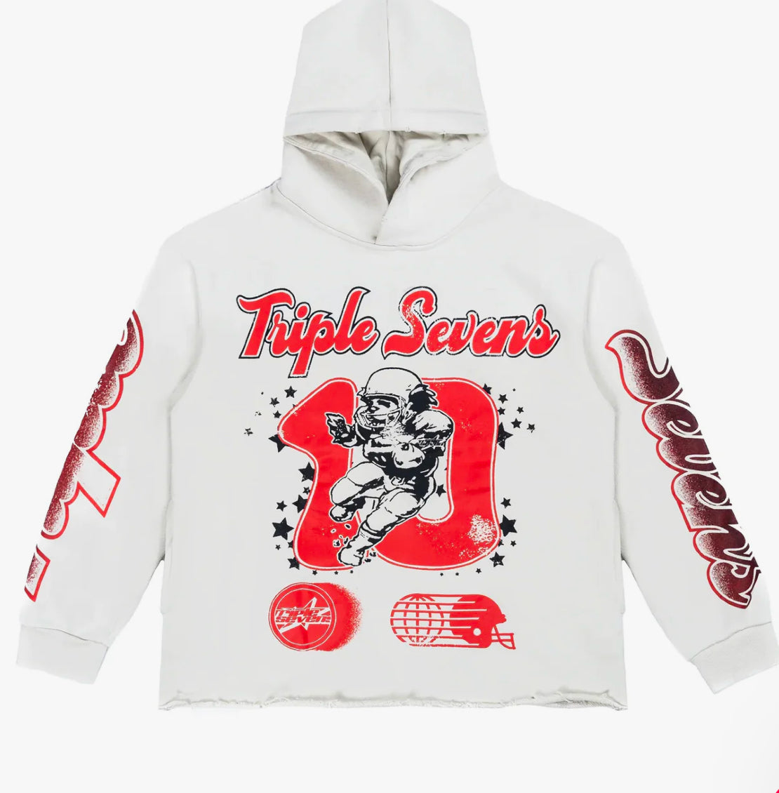 TRIPLE SEVENS CREAM/RED HOODIE SZ. S (NEW)