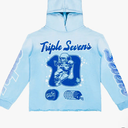 TRIPLE SEVENS HOODIE BABY BLUE SZ. L (NEW)